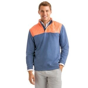 Vineyard Vines Blue and Orange Pullover